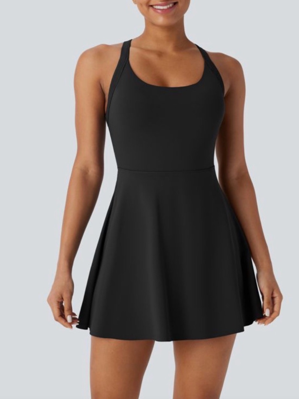 Halara SoftlyZero™ Airy Molded Cups Cool Touch Dance Active Dress-Easy Peezy